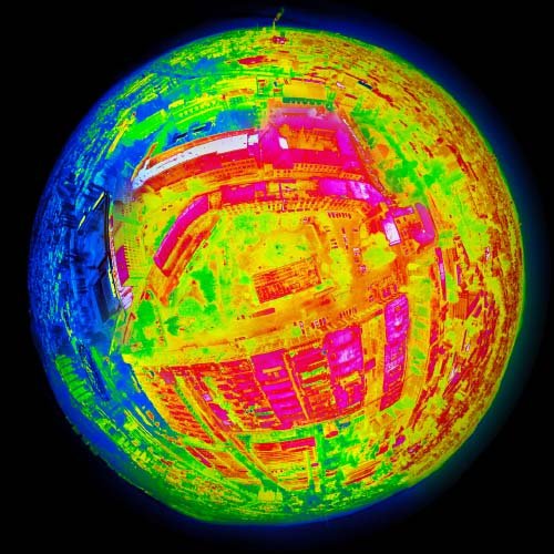 panorama Zbrojovka Brno termovize